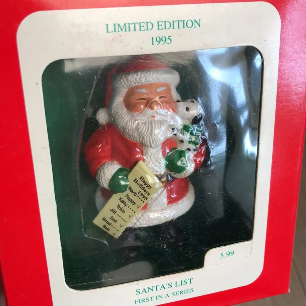 1995 Limited Edition Santa’s List Ornament